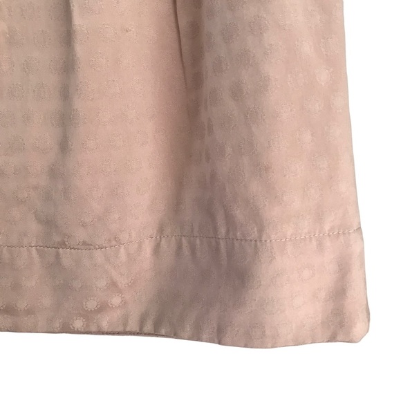 Elevenes Anthropologie Size 10 Tan Metallic Brocade Pleated Skirt Classic Preppy - Picture 4 of 6